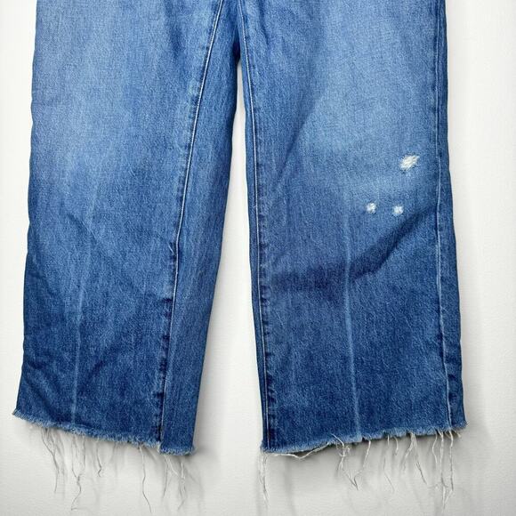 Frame The Relaxed Straight Jean in Mariner Wash Mid Rise Crop Size 28 - Picture 7 of 12